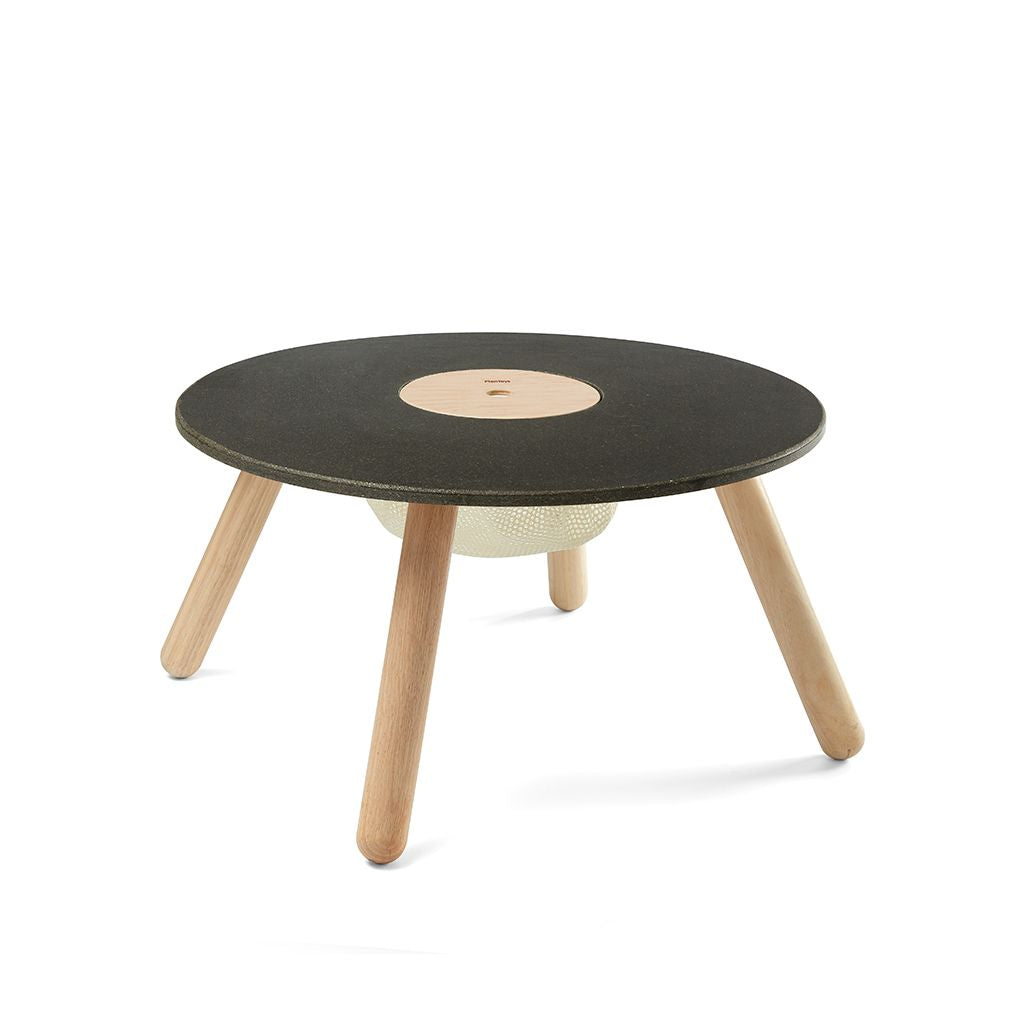 PlanToys Eco-Friendly Round Wooden Chalkboard  Kids' Table