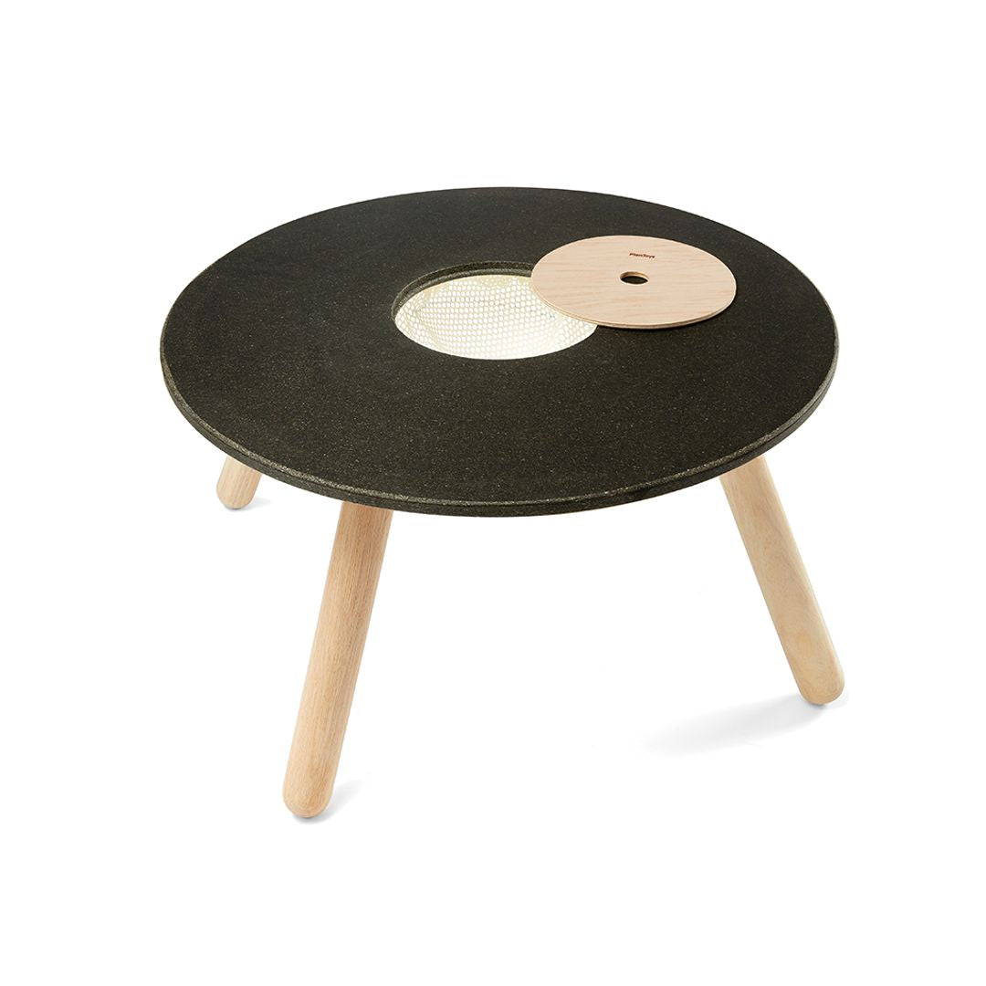 PlanToys Eco-Friendly Round Wooden Chalkboard  Kids' Table