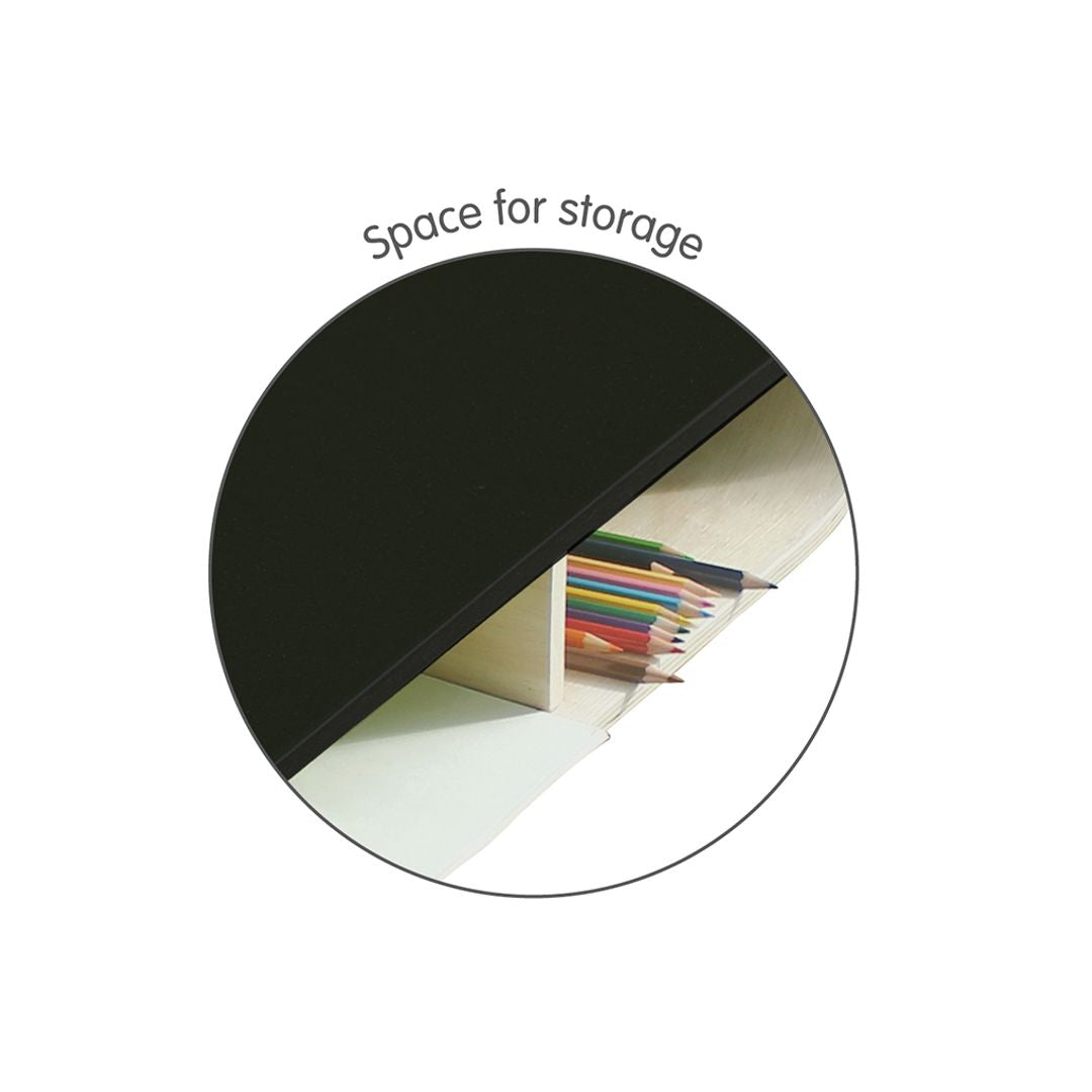 PlanToys Eco-Friendly Wooden Kids' Table & Chair - Black