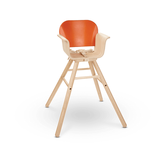 PlanToys Eco-Friendly Wooden High Chair - Orange