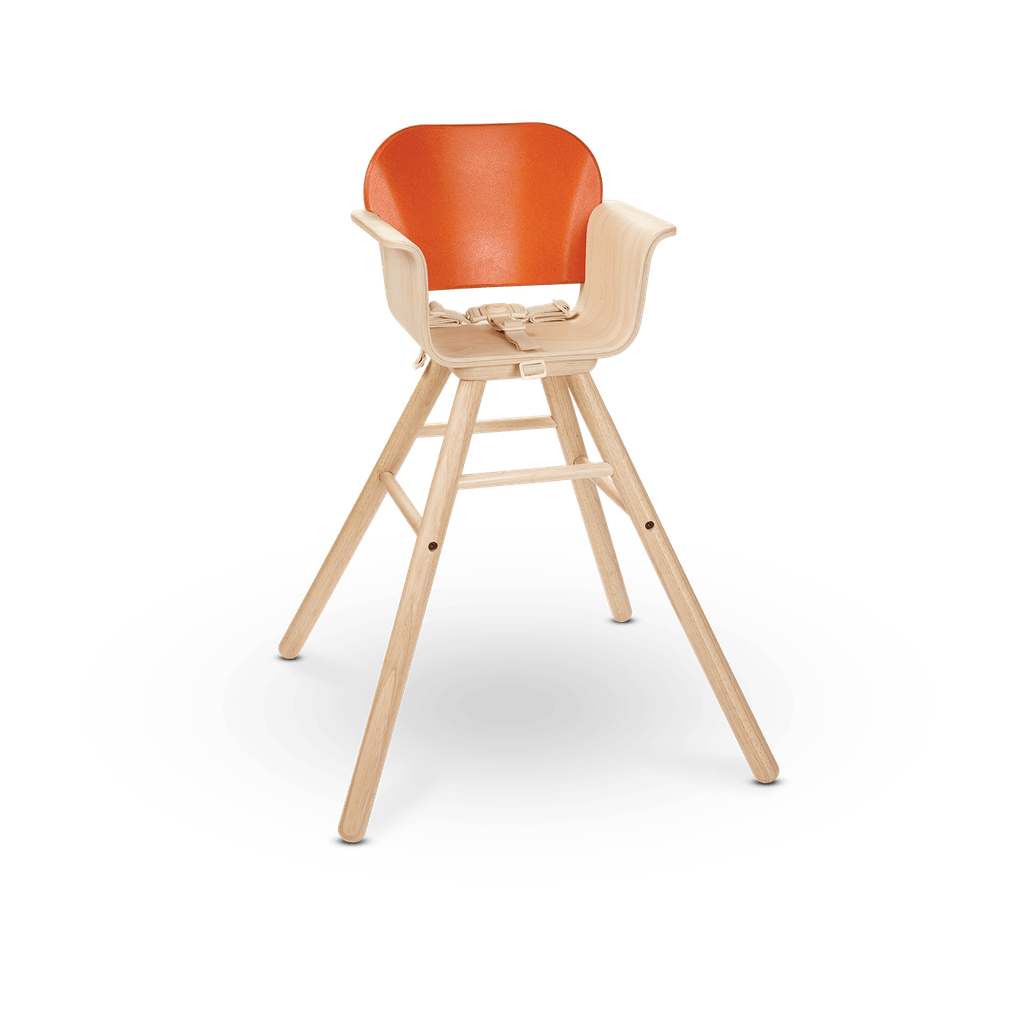 PlanToys Eco-Friendly Wooden High Chair - Orange