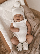Load image into Gallery viewer, Luna + Luca Novelty Knit Romper - White
