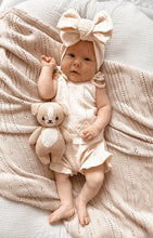 Load image into Gallery viewer, Luna + Luca Pointelle Organic Cotton Baby Girl Summer Set - Cream
