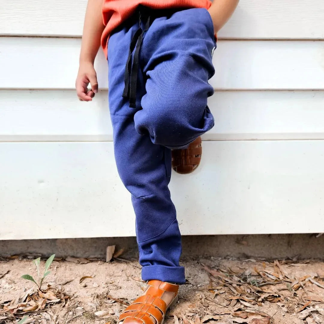 Jackalo Organic Cotton Warm Lined Ash Pants - Navy