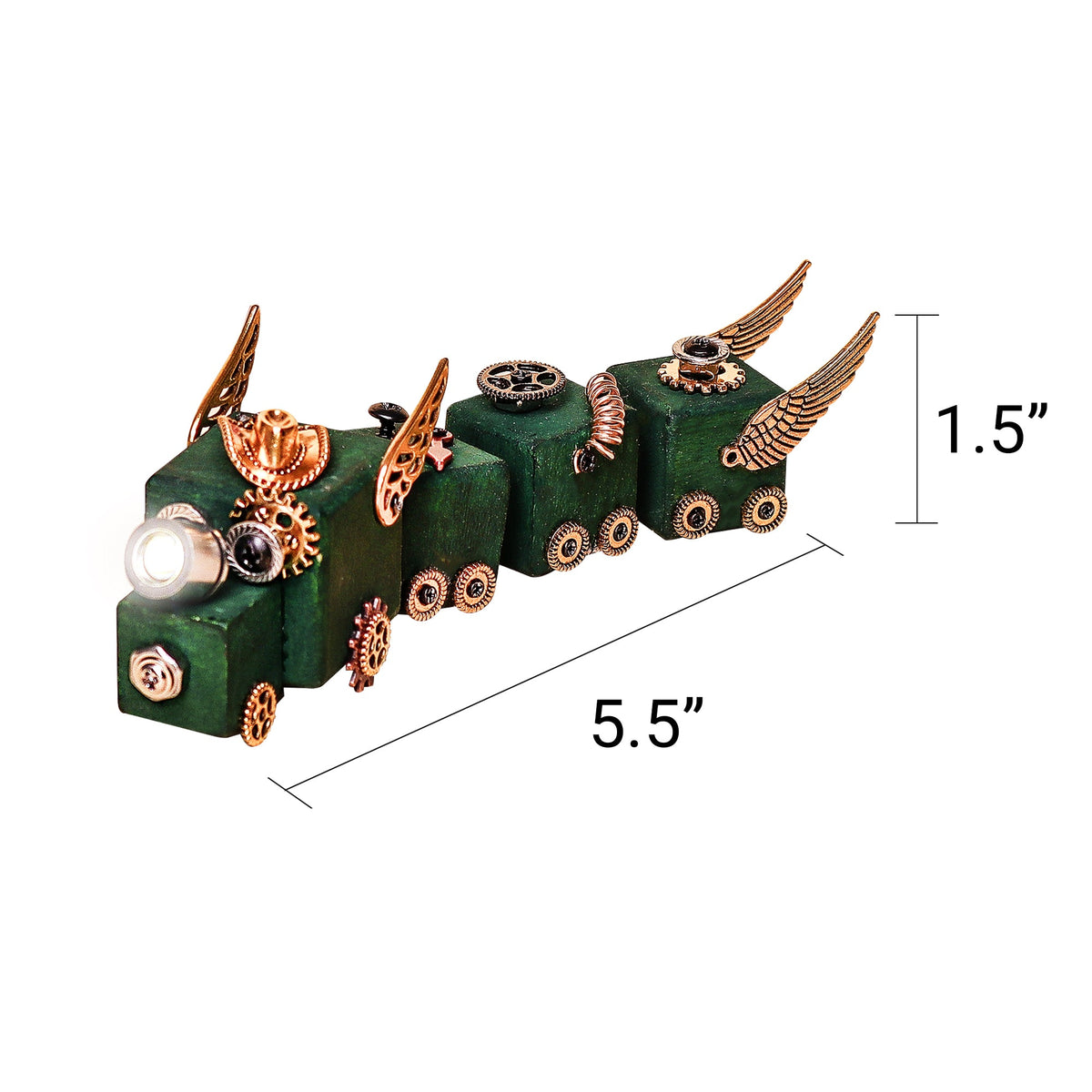 Kitsville Timber Train Kit with LED Light – Wooden DIY Craft Kit