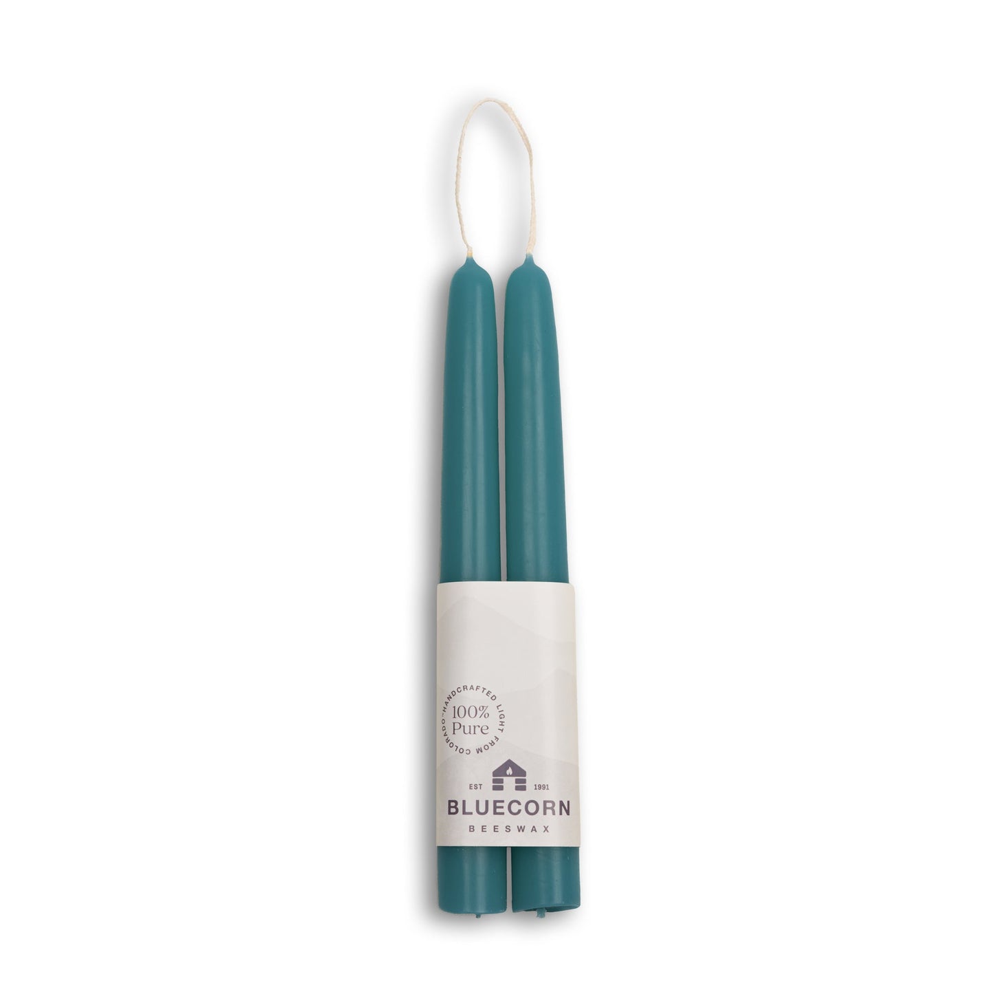 Hand-Dipped Beeswax Taper Candles - 1 Pair