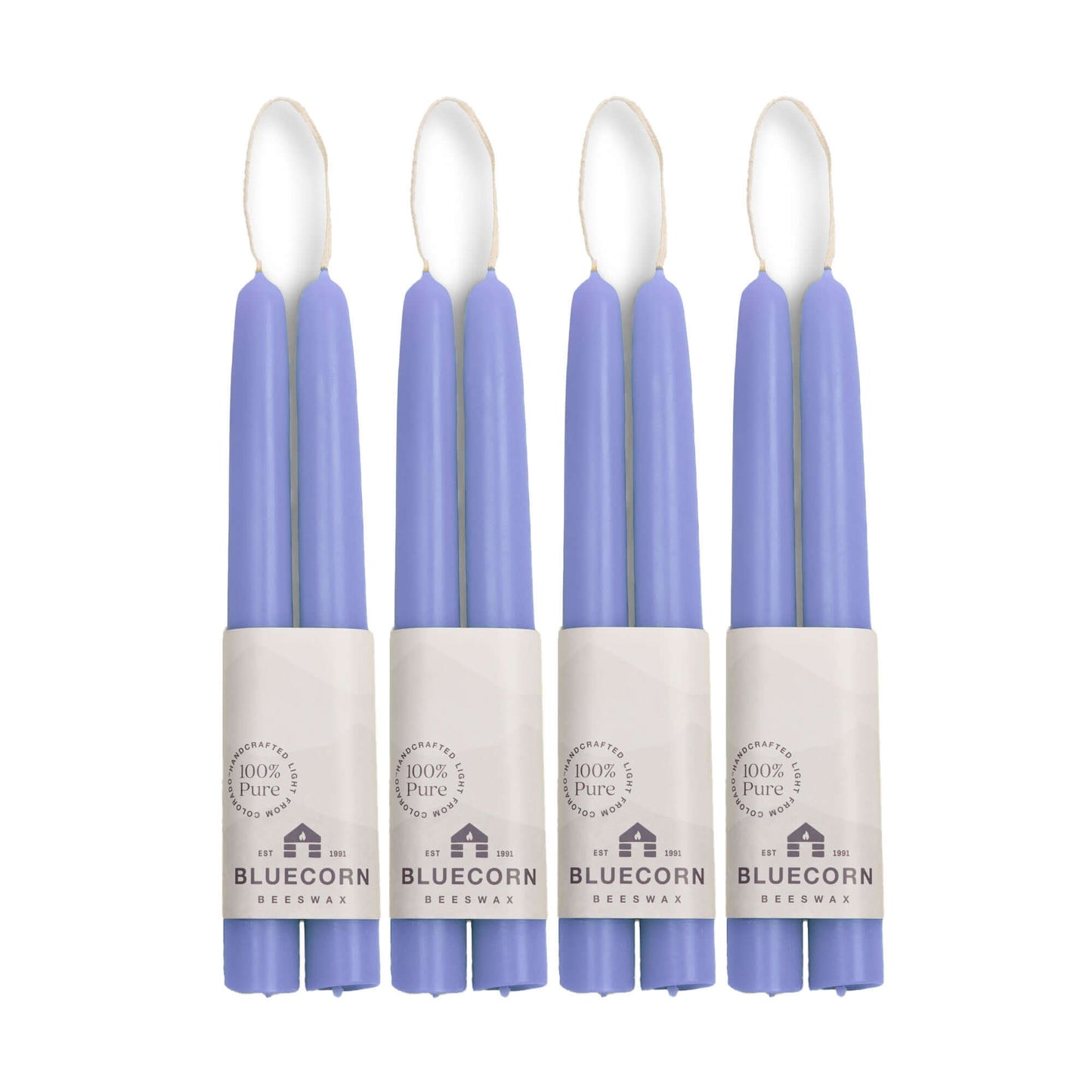 Hand-Dipped Beeswax Taper Candles - Bulk 4-Pair Bundle