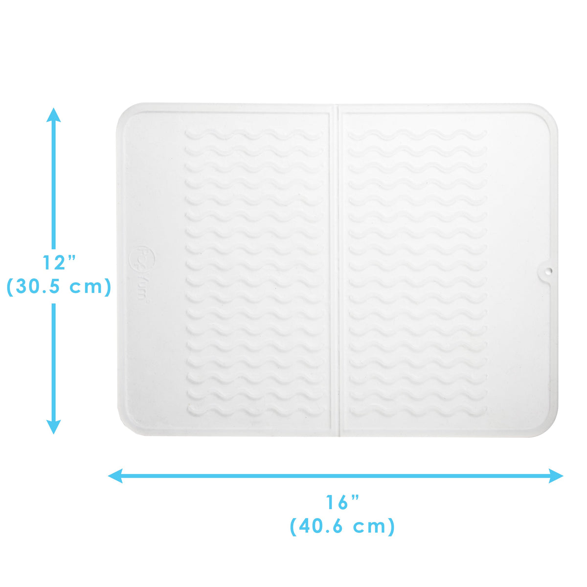 PopYum Silicone Drying Mat, 12 x 16 in – Clear Frosted, Heat Resistant