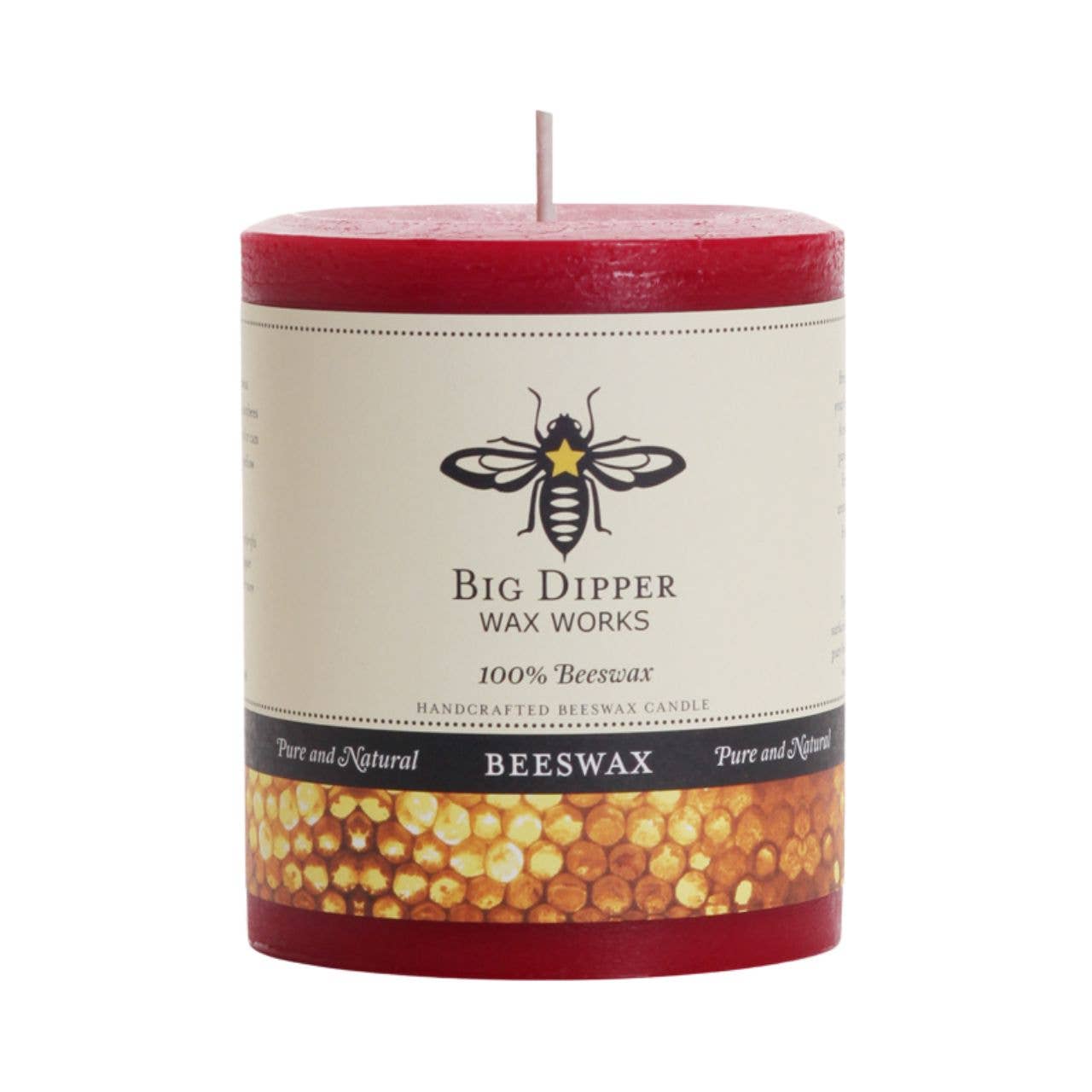 100% Pure Beeswax Pillar Candles (Multiple Colors)