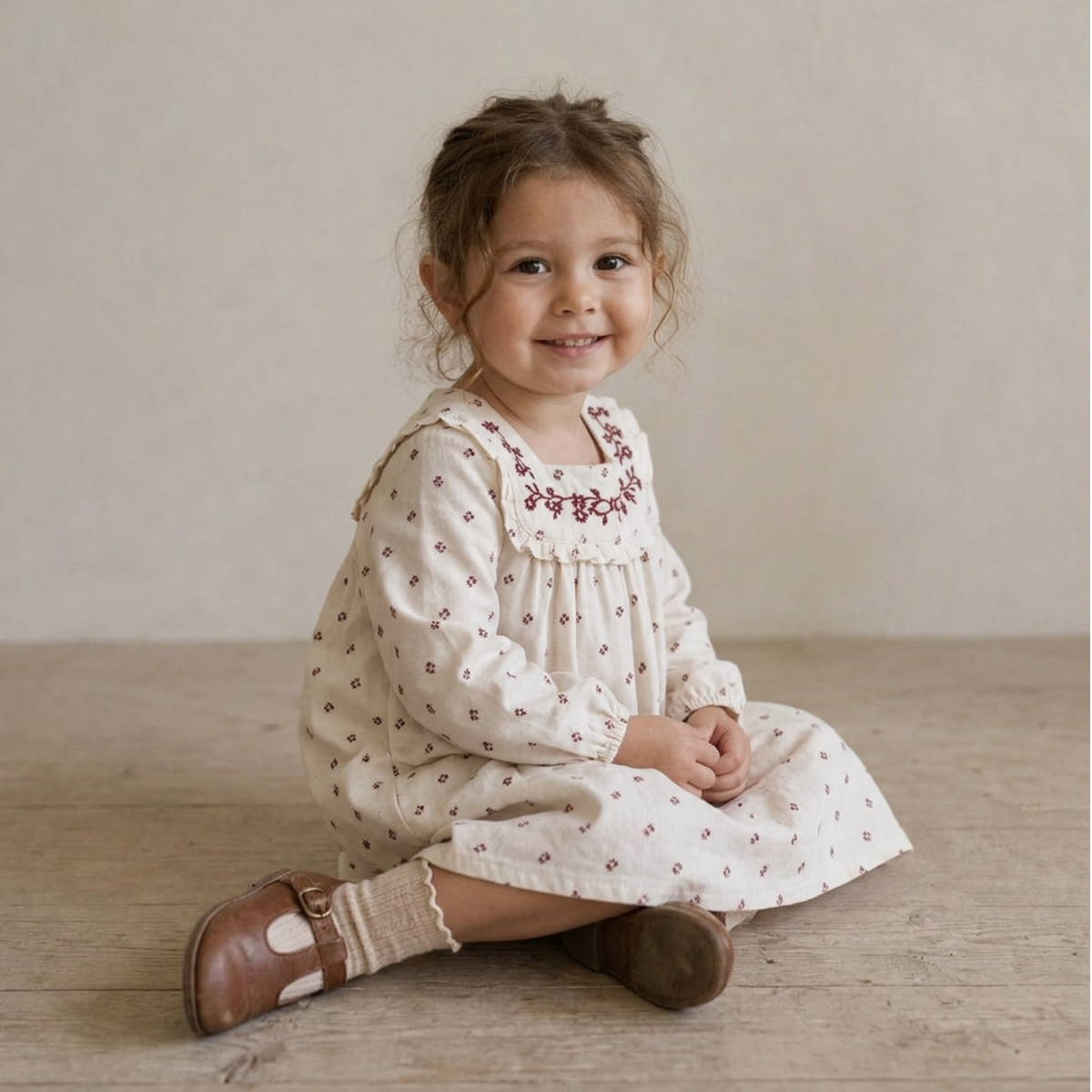 Organic Cotton Twill Dress for Babies & Toddlers – Forest Scatter