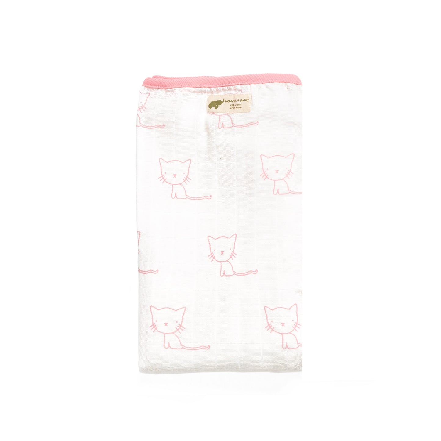 Single Layer Luxury Muslin Swaddle -Purrfectly Kitten - Purrfectly Kitten