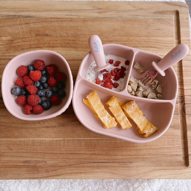 Calla and Friends Boston Bowl | 100% Food-Grade Silicone Suction Bowl with Lid | BPA-Free Toddler Bowl