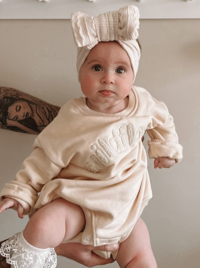 Luna + Luca Knit Bow Headband - Off-White