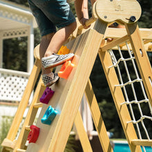 Load image into Gallery viewer, The Chestnut: 8-in-1 Montessori Wooden Climbing Gym &amp; Slide for Toddlers and Kids 2-8 | Indoor/Outdoor Playground Set
