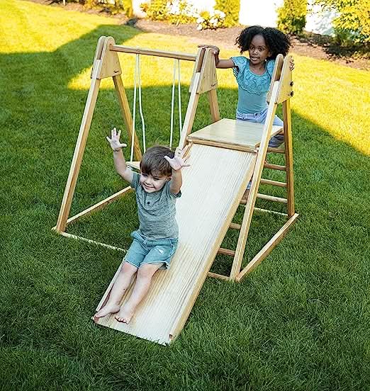 Avenlur Juniper Eco-Friendly Wooden Outdoor - Indoor Folding Toddler Playset