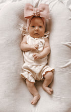 Load image into Gallery viewer, Luna + Luca Pointelle Organic Cotton Baby Girl Summer Set - Cream
