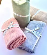 Load image into Gallery viewer, Organic Cotton Gauze Muslin Swaddle Blanket
