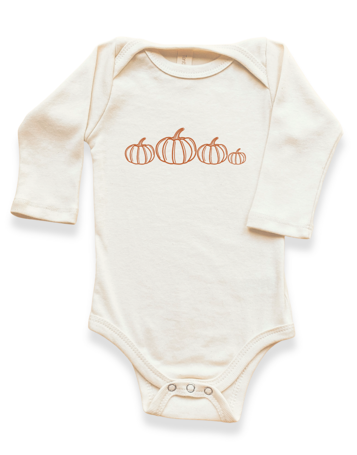 Pumpkin Patch Organic Cotton Baby Bodysuit – Long Sleeve, 0–24M