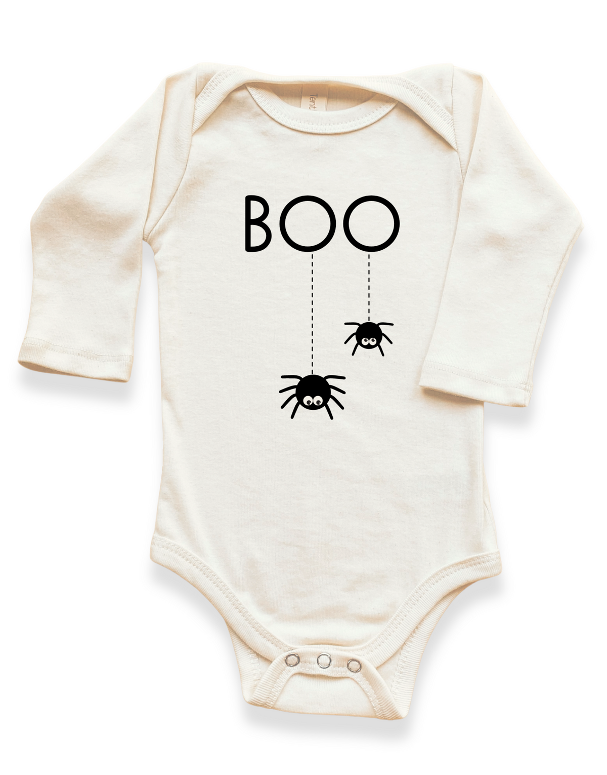 Boo Organic Cotton Baby Bodysuit – Long Sleeve, 0–24M
