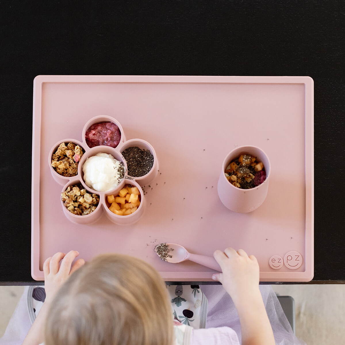 EZPZ Play Mat – Non-Toxic, Eco-Friendly All-in-One Craft & Mealtime Silicone Toddler Mat