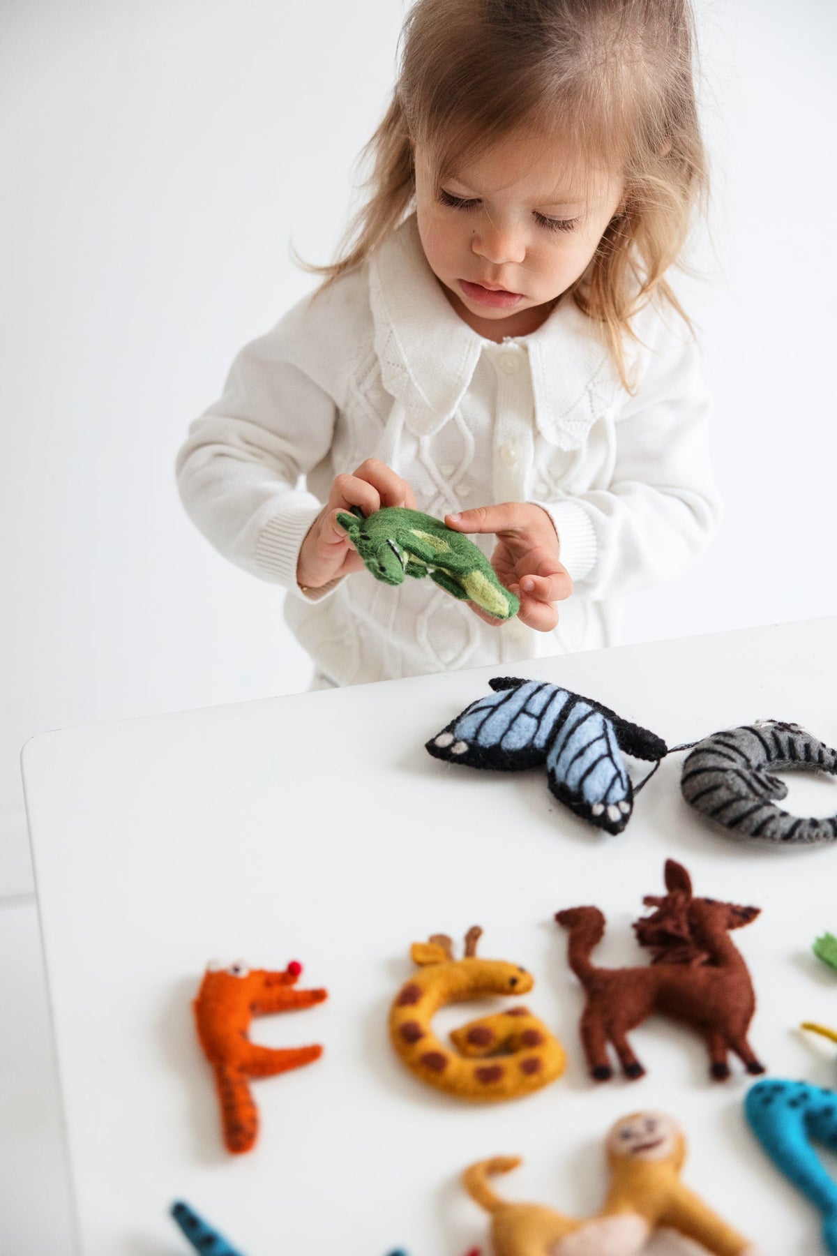 Alphabet Animals Felt Letters – Handmade Wool Felt Learning Toy