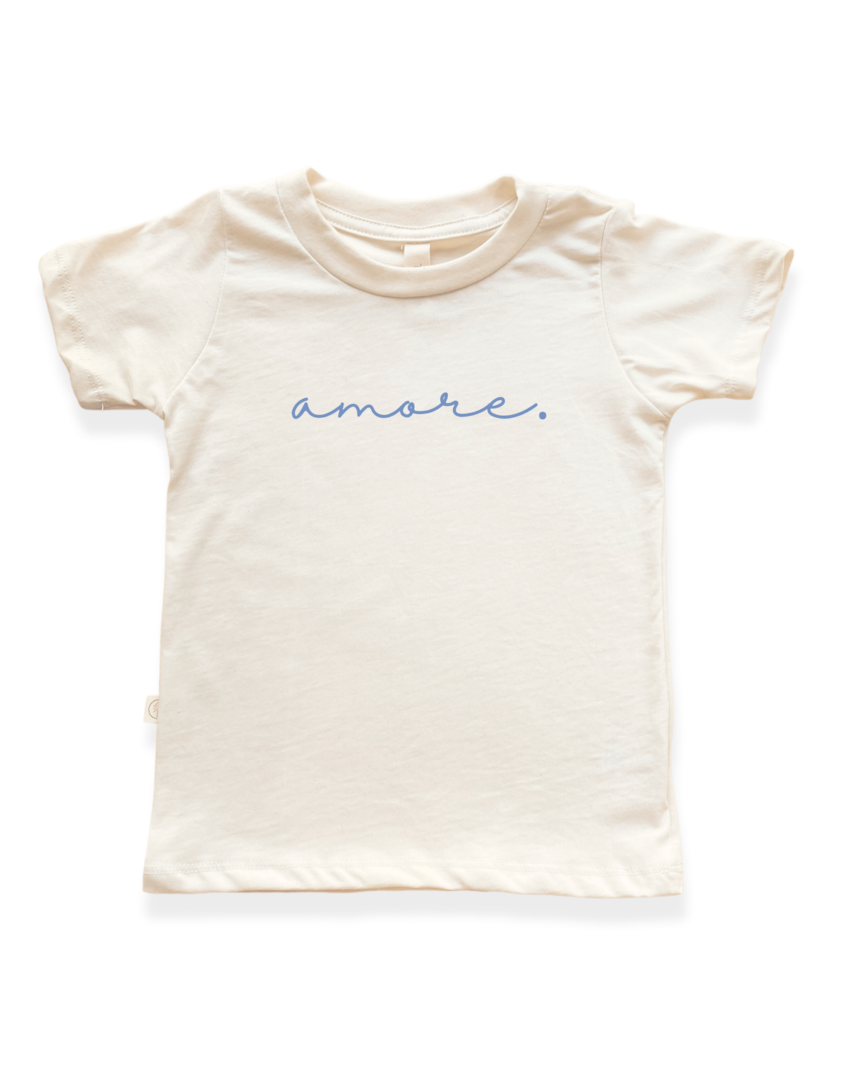 Amore Organic Cotton Kids T-Shirt – Short Sleeve, 2T–12Y