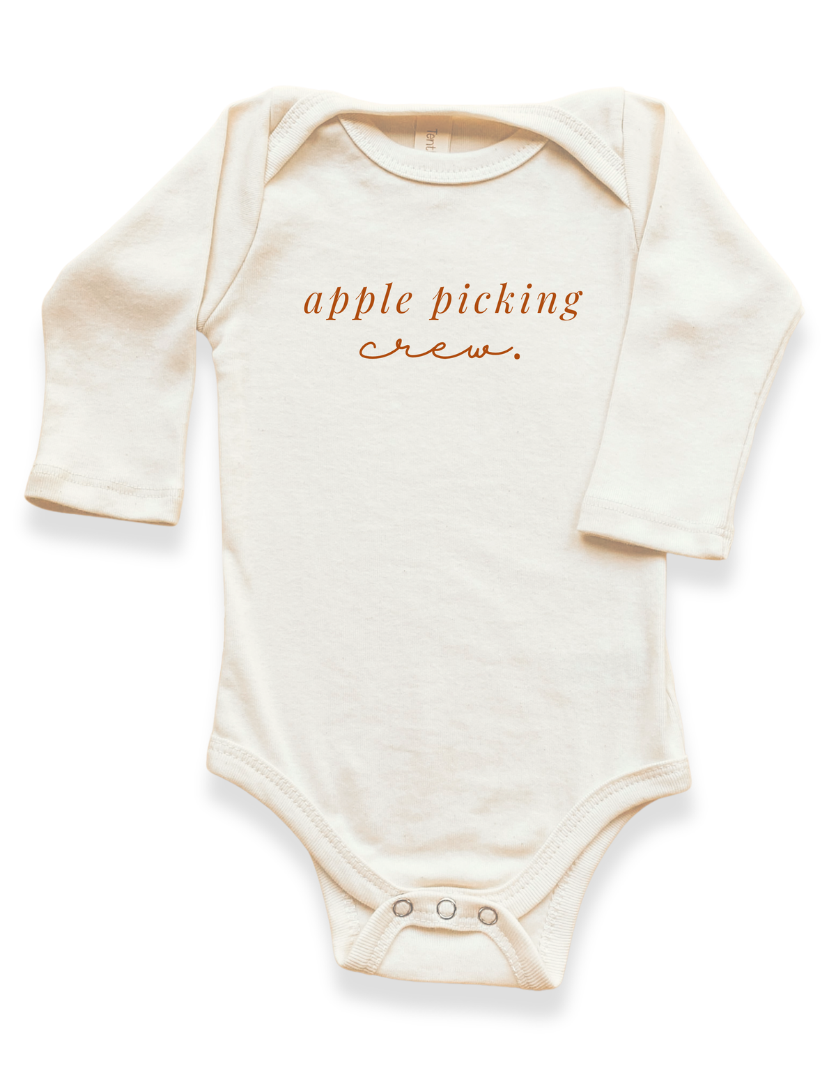 Apple Picking Crew Organic Cotton Baby Bodysuit – Long Sleeve, 0–18M