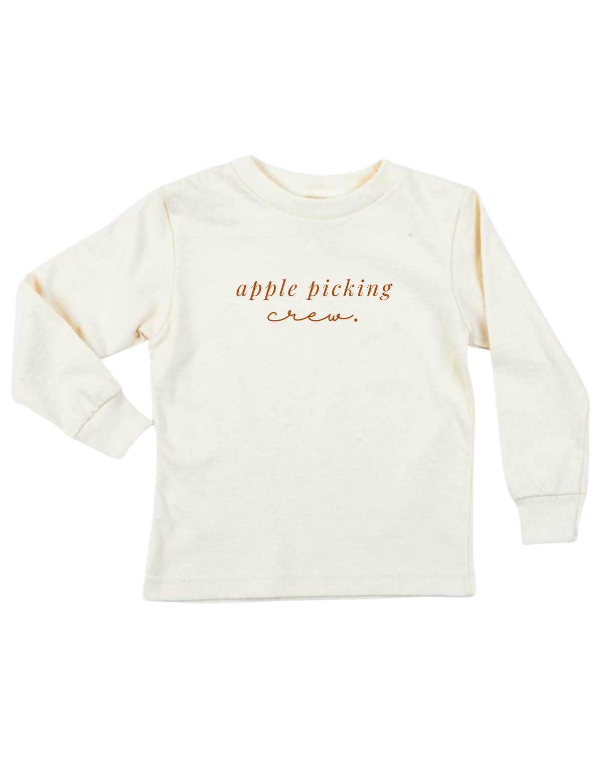 Apple Picking Crew Organic Cotton Kids T-Shirt – Long Sleeve, 2Y–12Y
