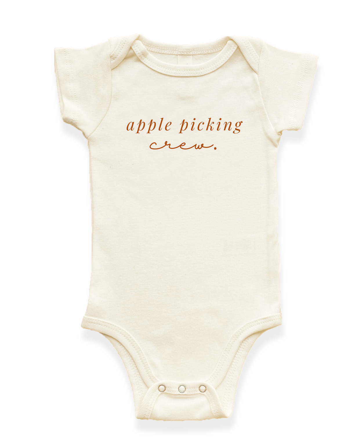 Apple Picking Crew Organic Cotton Baby Bodysuit – Short Sleeve, 0–18M