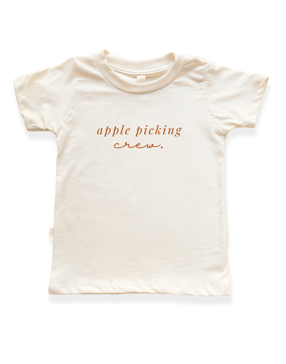 Apple Picking Crew Organic Cotton Kids T-Shirt – Short Sleeve, 2T–12Y