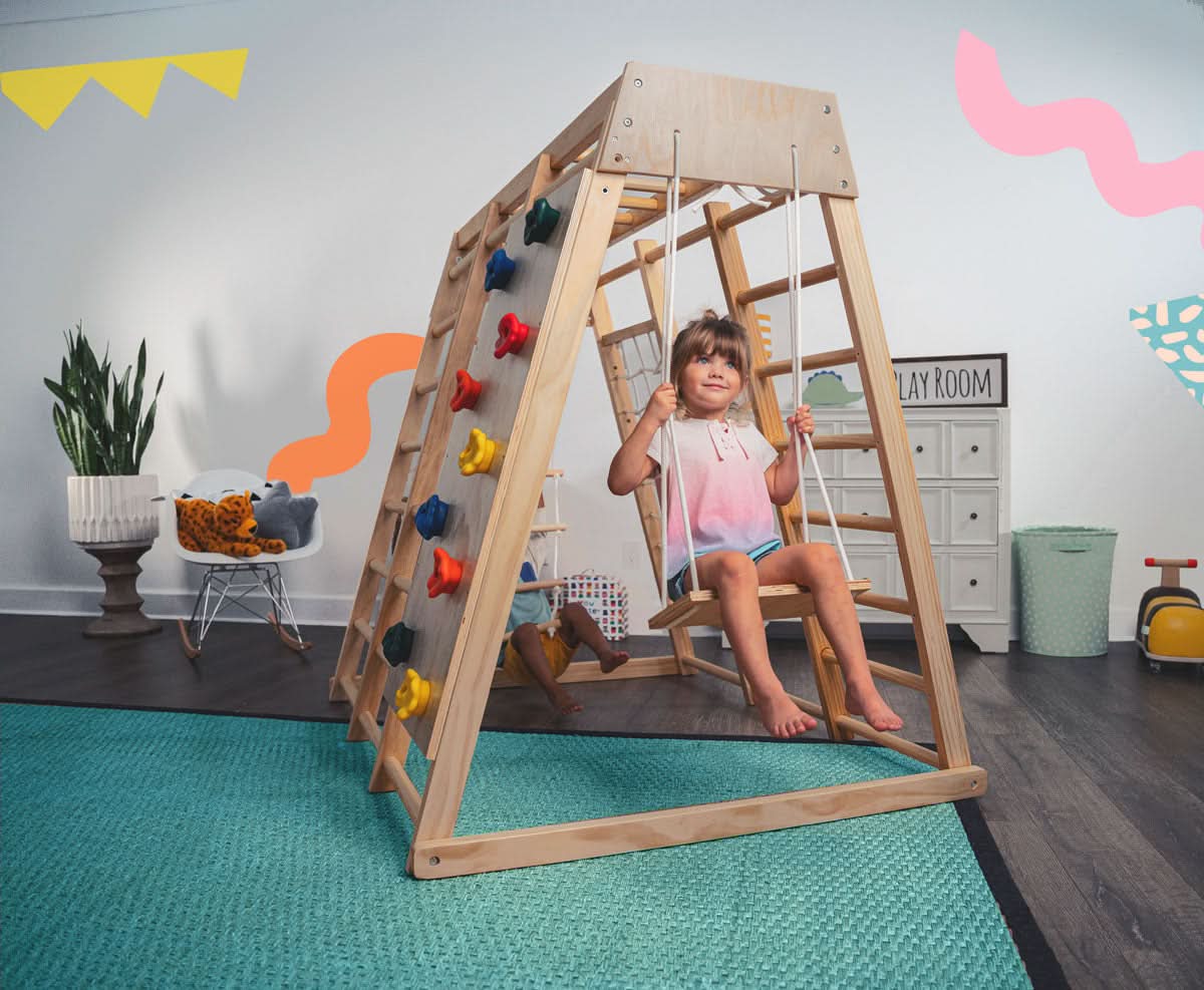 Avenlur Magnolia Eco-Friendly Wooden 7-in-1 Indoor Toddler Preschool Playset