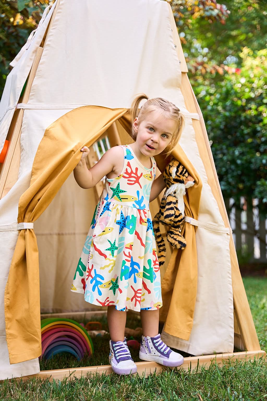 Avenlur Magnolia - Outdoor and Indoor - Real Wood Eco-Friendly 7-in-1 Playset for Toddlers Little Kids