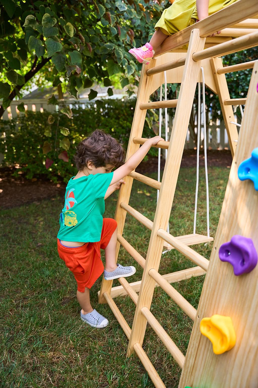 Avenlur Magnolia - Outdoor and Indoor - Real Wood Eco-Friendly 7-in-1 Playset for Toddlers Little Kids