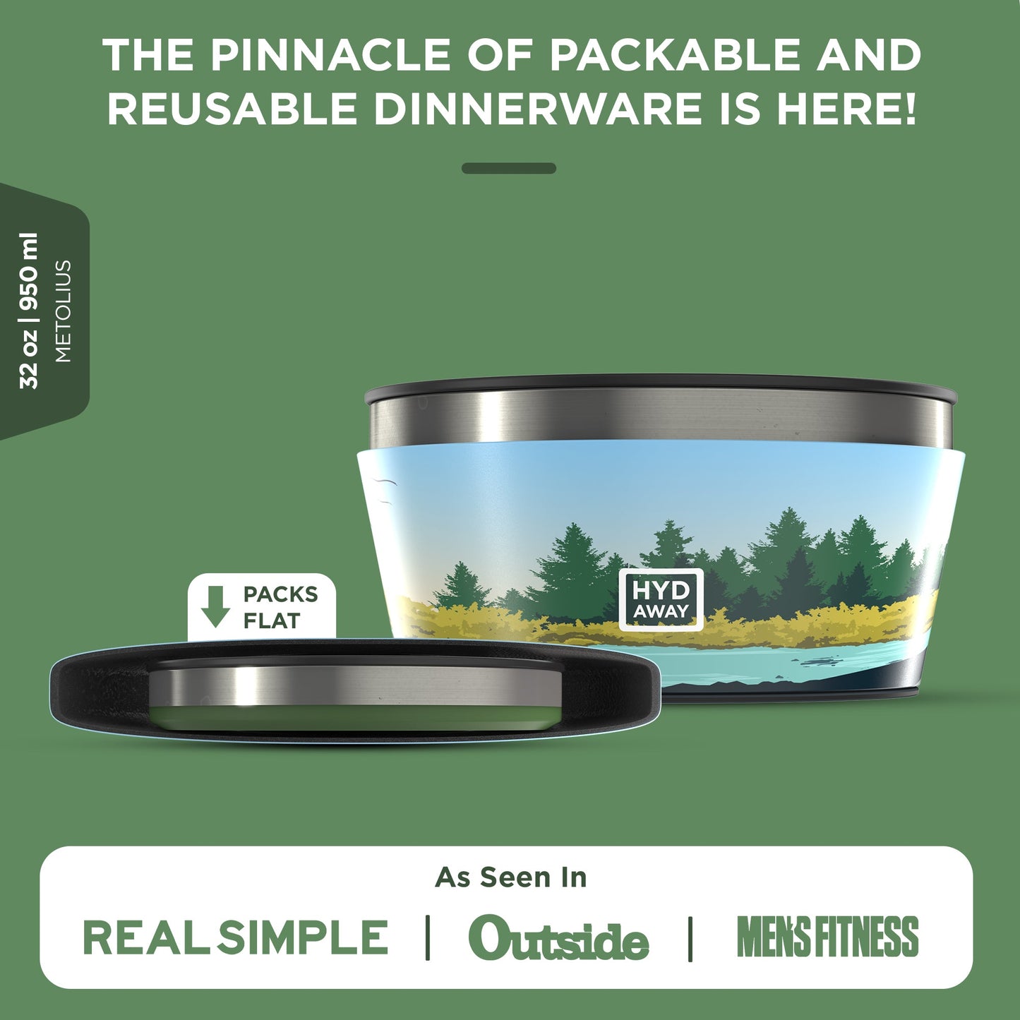 HYDAWAY Collapsible Insulated Silicone Bowl | 1-Quart