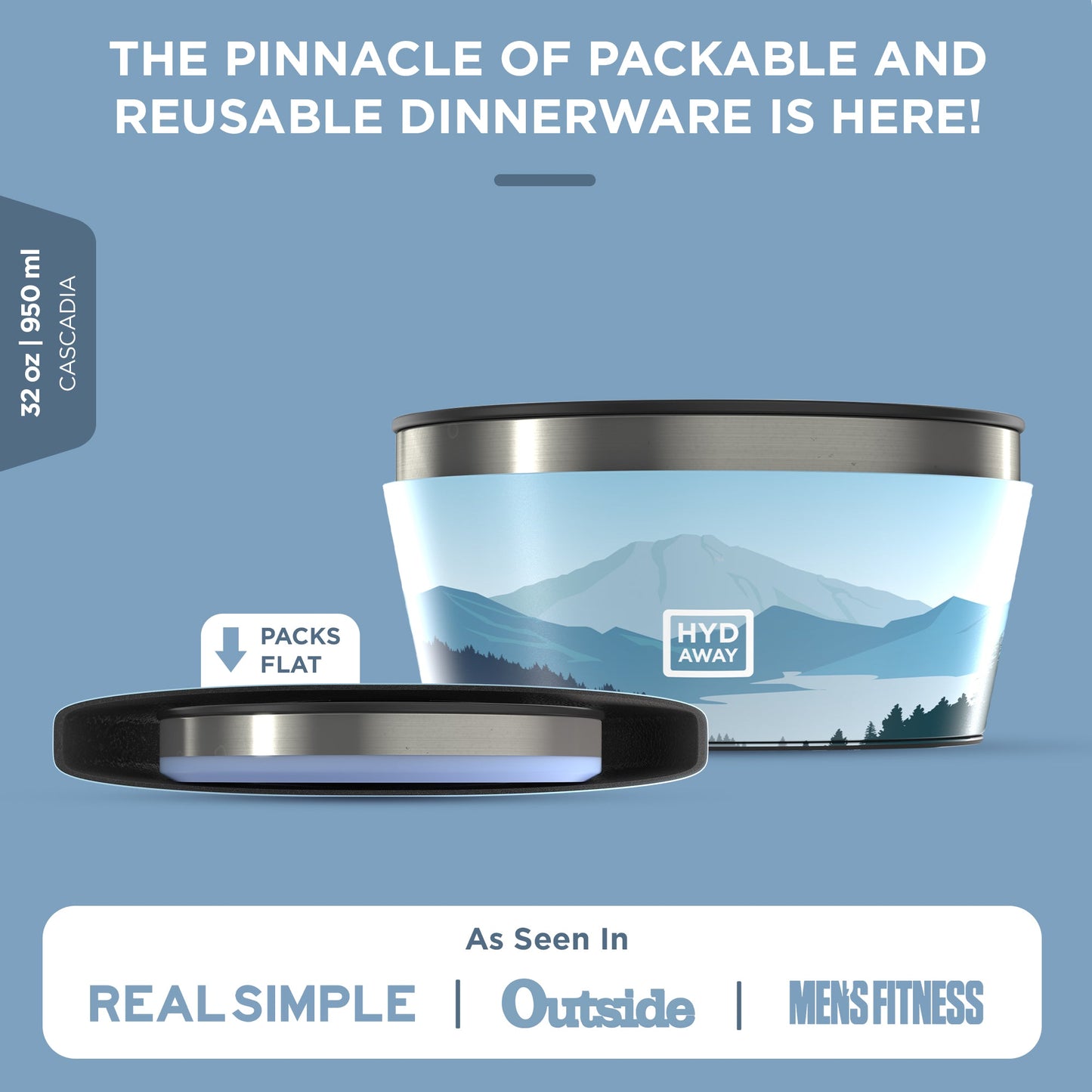 HYDAWAY Collapsible Insulated Silicone Bowl | 1-Quart