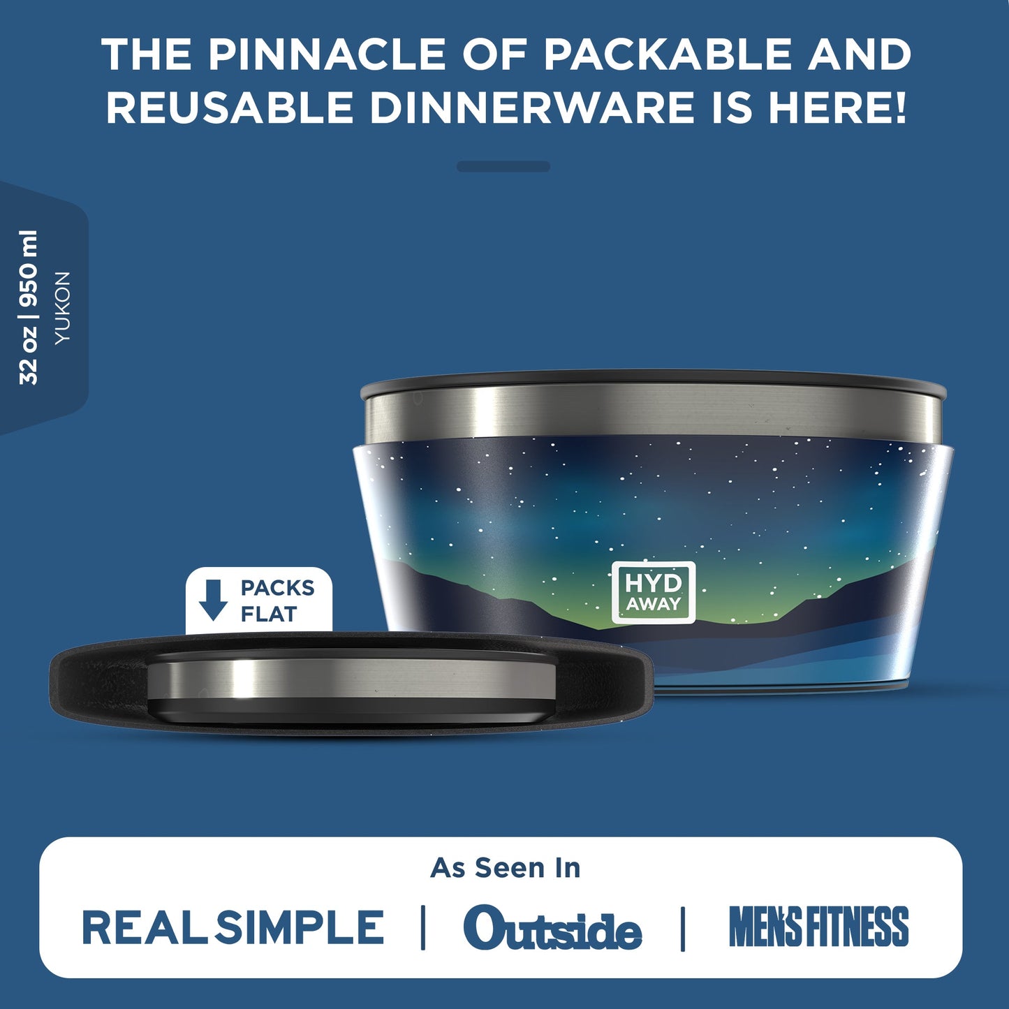 HYDAWAY Collapsible Insulated Silicone Bowl | 1-Quart