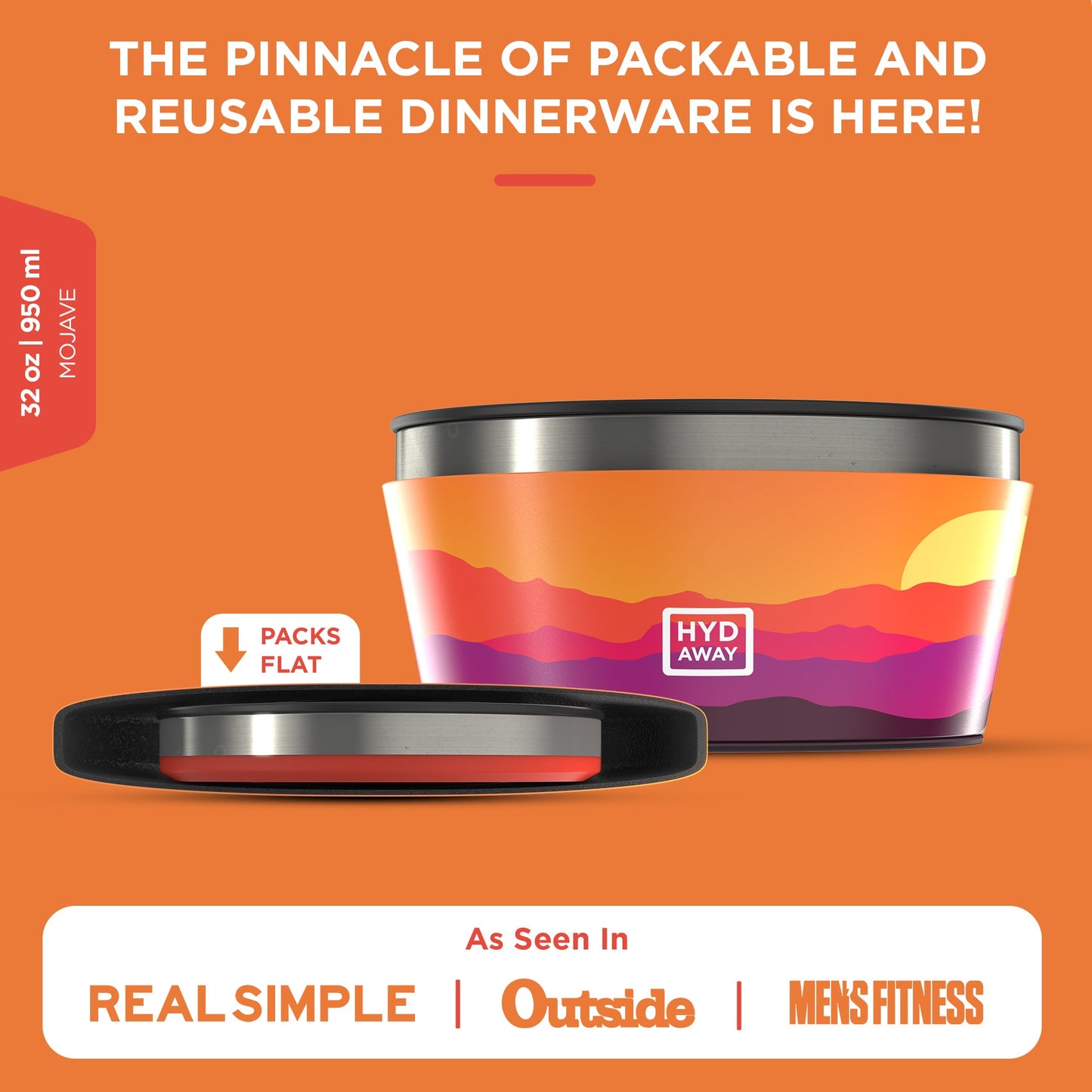 HYDAWAY Collapsible Insulated Silicone Bowl | 1-Quart