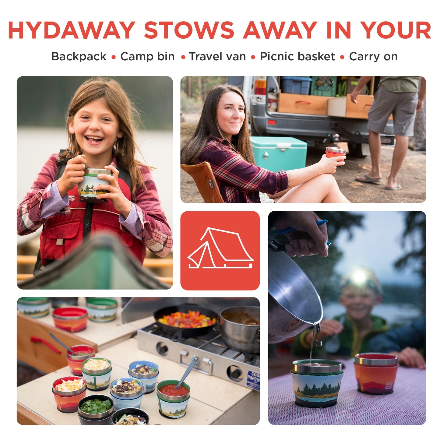 HYDAWAY Collapsible Insulated Food Grade Silicone Bowl | 1.5 Cup