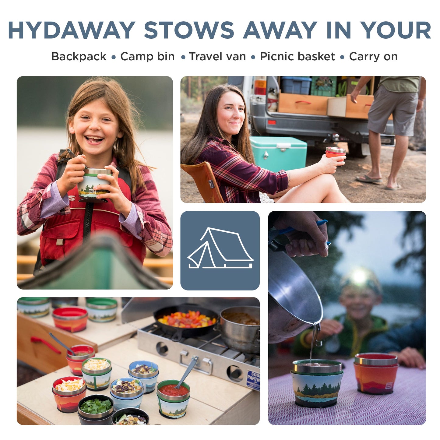 HYDAWAY Collapsible Insulated Food Grade Silicone Bowl | 1.5 Cup