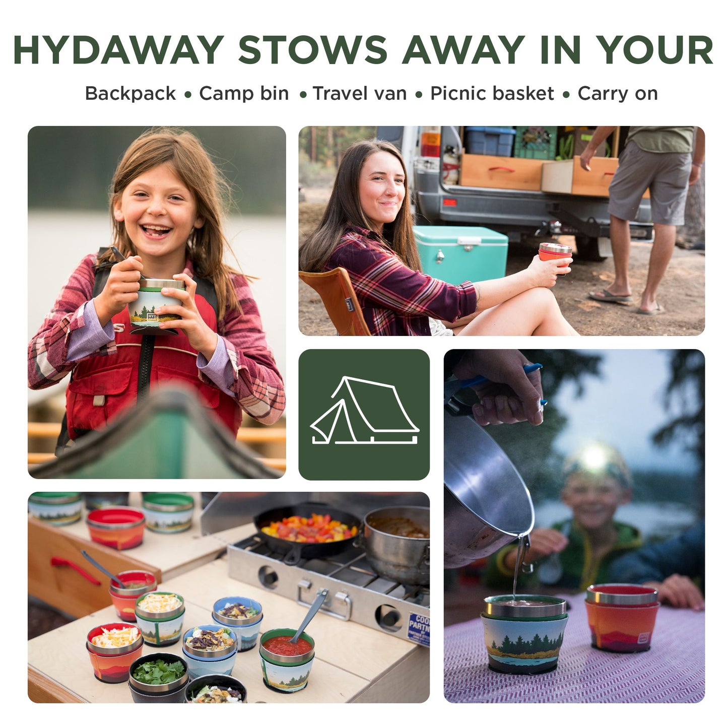 HYDAWAY Collapsible Insulated Food Grade Silicone Bowl | 1.5 Cup