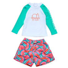 Load image into Gallery viewer, Geo Melon Sustainable LS Baby Set
