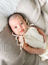 Load image into Gallery viewer, Luna + Luca Pointelle Organic Cotton Baby Girl Summer Set - Cream
