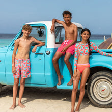 Load image into Gallery viewer, Geo Melon Sustainable Swim Short
