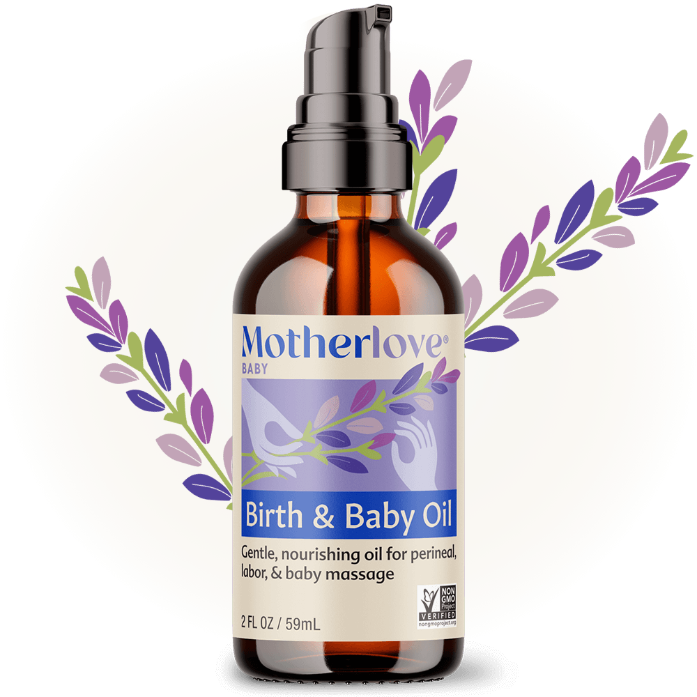 Motherlove Birth & Baby Oil - Gentle Organic Lavender-Infused Oil for Labor & Infant Care
