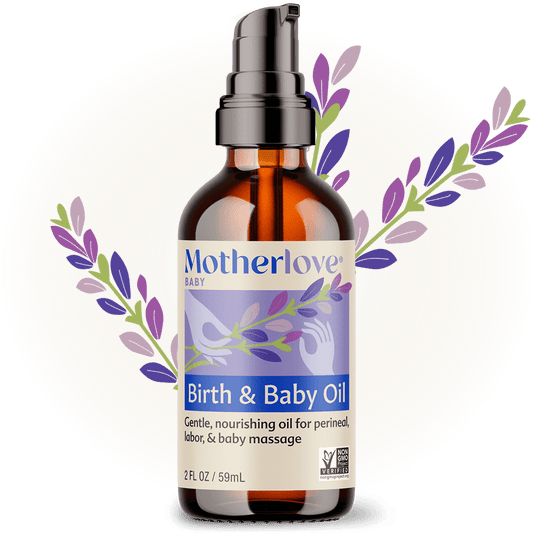Motherlove Birth & Baby Oil - Gentle Organic Lavender-Infused Oil for Labor & Infant Care