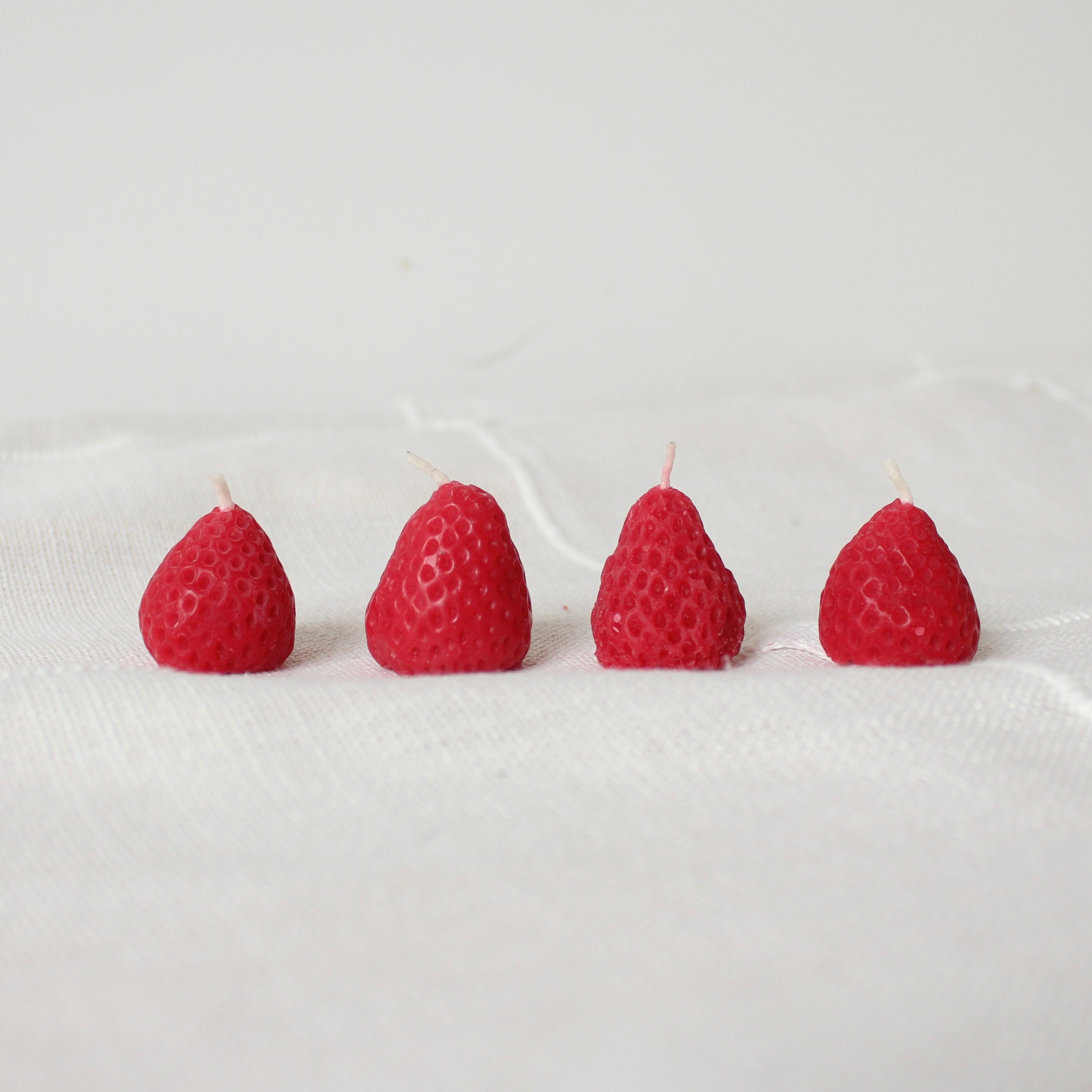Beeswax Strawberry Birthday Candles by Happy Organics - Thumbnail 3
