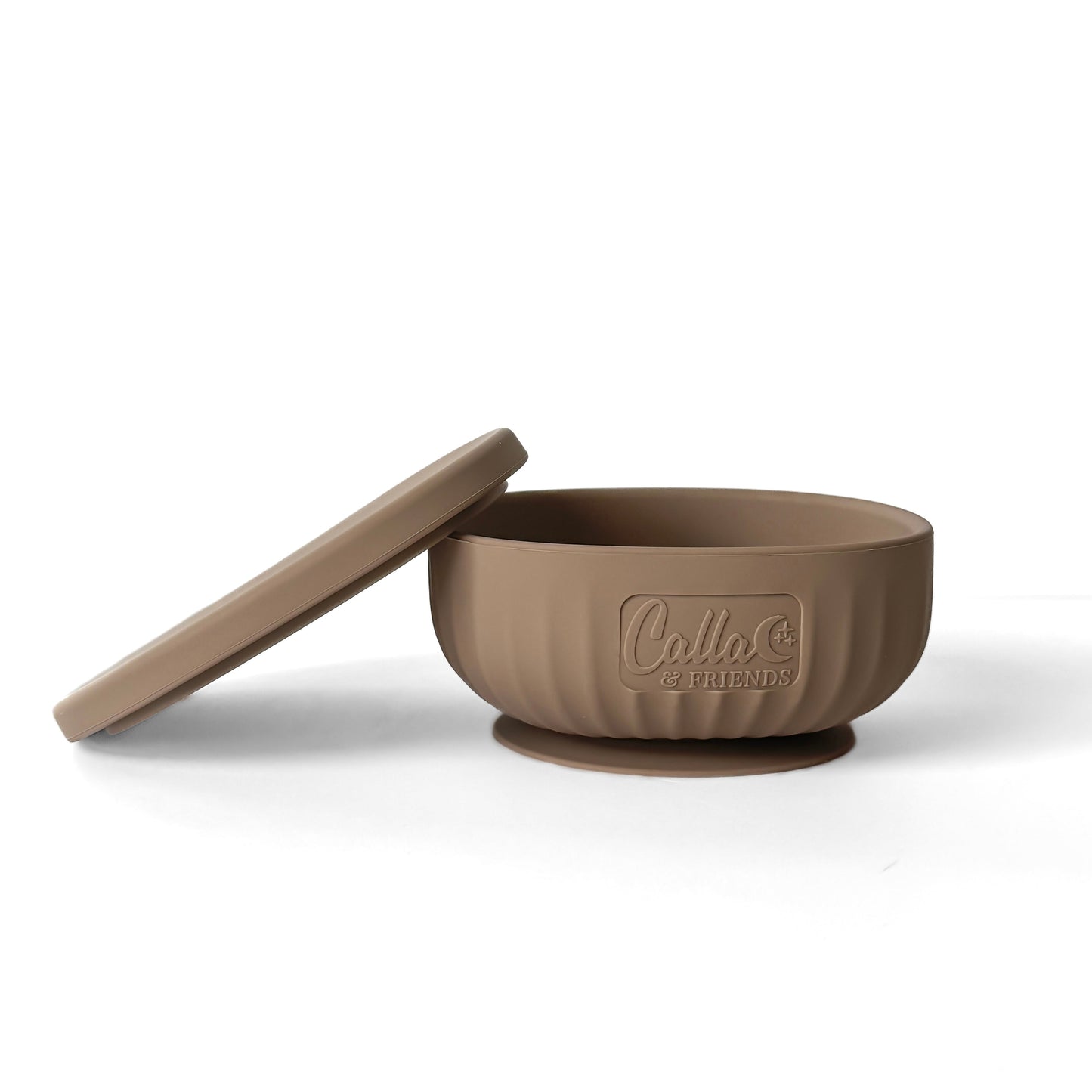 Calla and Friends Boston Bowl | 100% Food-Grade Silicone Suction Bowl with Lid | BPA-Free Toddler Bowl