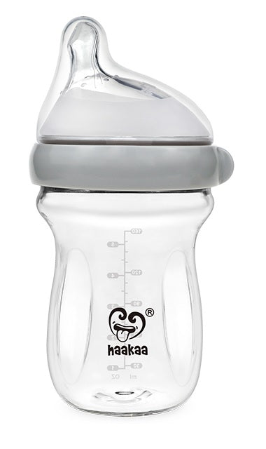 Haakaa Generation 3 Non-Toxic Sustainable Glass Baby Bottle 6 oz/160 ml, 1 PK