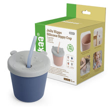 Load image into Gallery viewer, Haakaa Jolly Hippo Silicone Sippy Cup 1 pk
