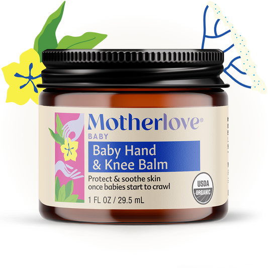 Motherlove Baby Hand & Knee Balm - Organic Herbal Protection for Crawling Adventures